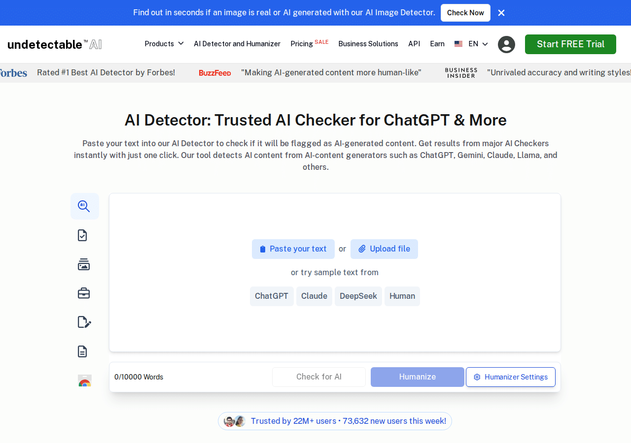 Undetectable AI humanizer tool — paste AI text and convert to human-sounding content